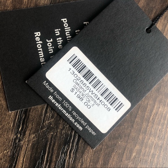 Reformation Oakland Plaid Jumpsuit Gray sz 10 - Picture 7 of 11